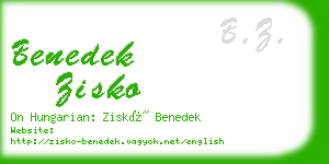 benedek zisko business card
